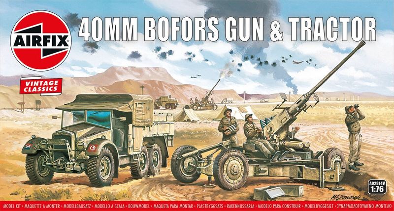 Airfix A02314V Bofors 40mm Gun & Tractor 1:76 Scale Plastic Model Kit