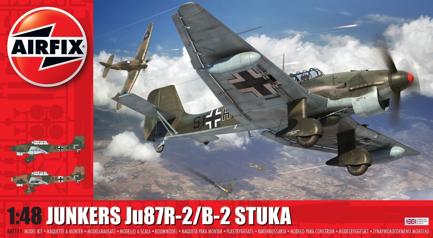 Airfix A07115 Junkers Ju87R-2/B-2 Stuka 1:48 Scale Plastic Model Kit