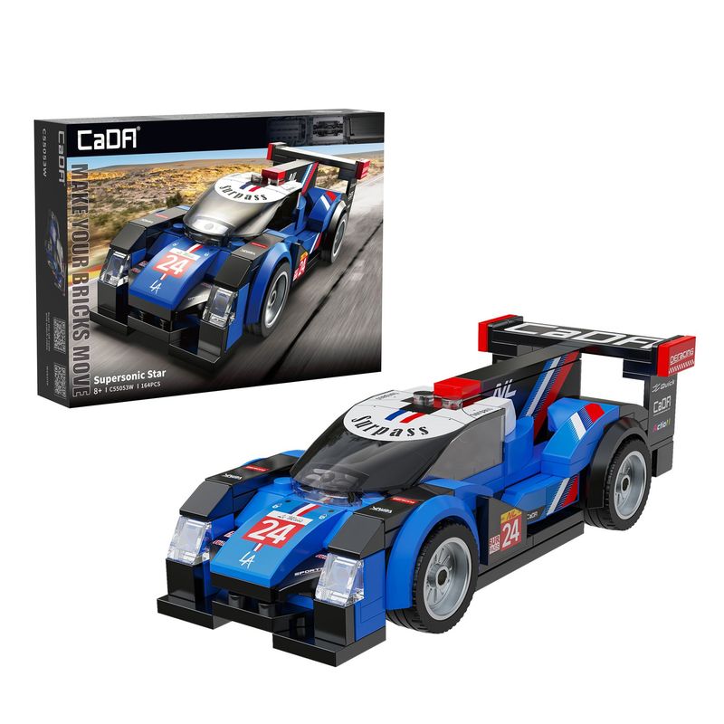 CaDA C55053W Supersonic Star Race Car- 164pcs Plastic Brick Construction Kit