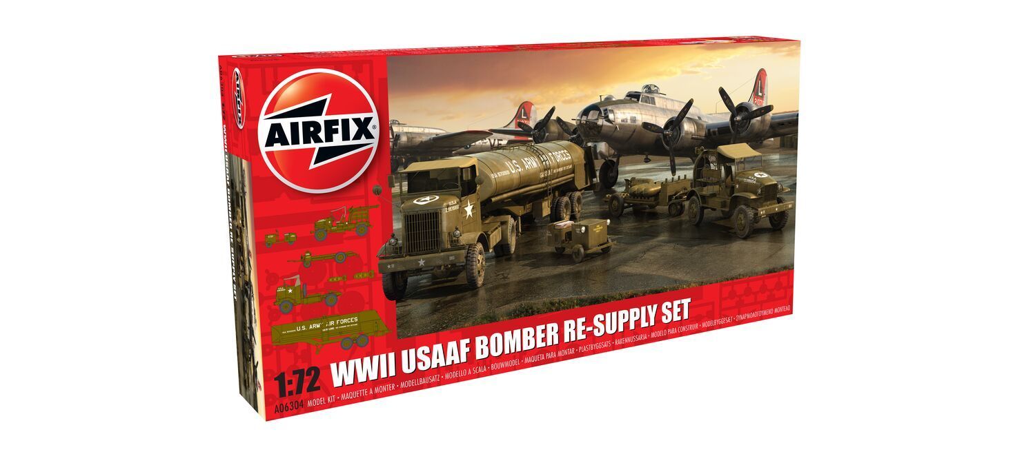 Airfix A06304 WWII USAAF 8th Bomber Resupply Set 1:72 Scale Plastic Model Kit
