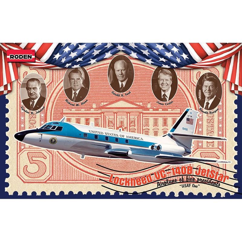 Roden 324 US Lockheed VC-140B Jetstar VIP Transport Aircraft 1:144 Scale Plastic Model Kit