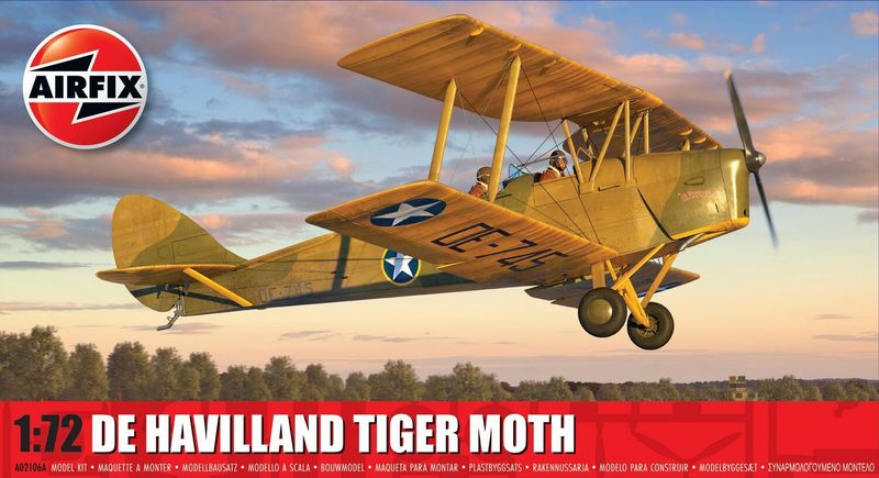 Airfix A02106A de Havilland Tiger Moth 1:72 Scale Plastic Model Kit