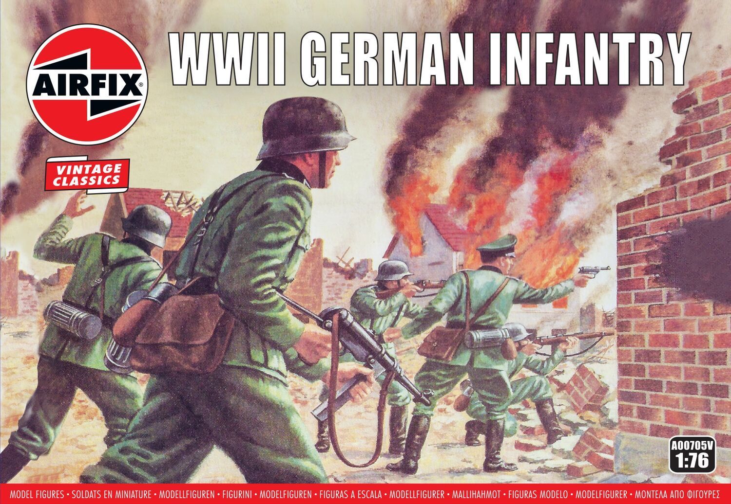 Airfix A00705V WWII German Infantry 1:76 Scale Plastic Model Military Figures