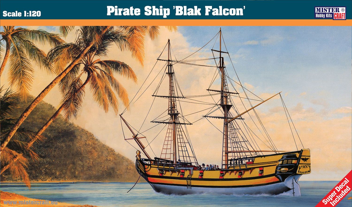 MisterCraft F-61 Pirate Ship Blak Falcon 1:120 Scale Plastic Model Kit