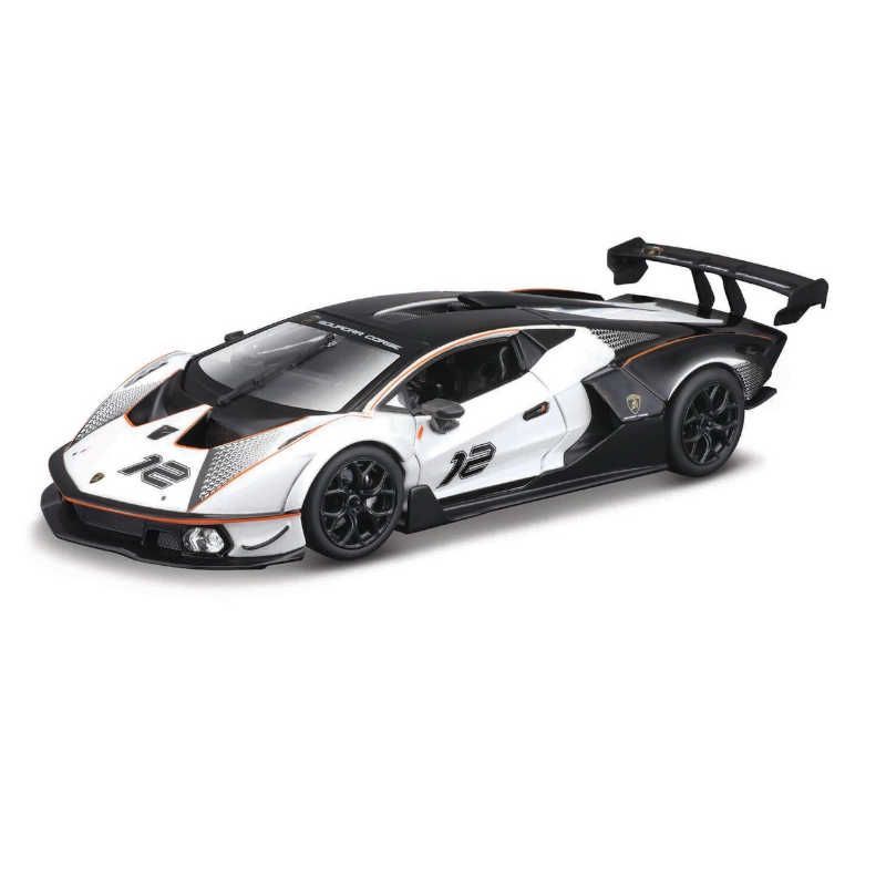 Bburago 18-28023 Lamborghini Essenza SCV12 - #12 White/Black 1:24 Scale Diecast Model