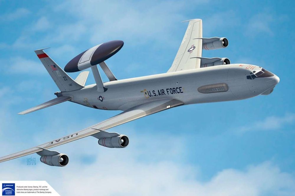 Academy 12629 US Air Force E-3G Sentry AEW&C 2023 Early Warning Aircraft 1:144 Scale Plastic Model Kit
