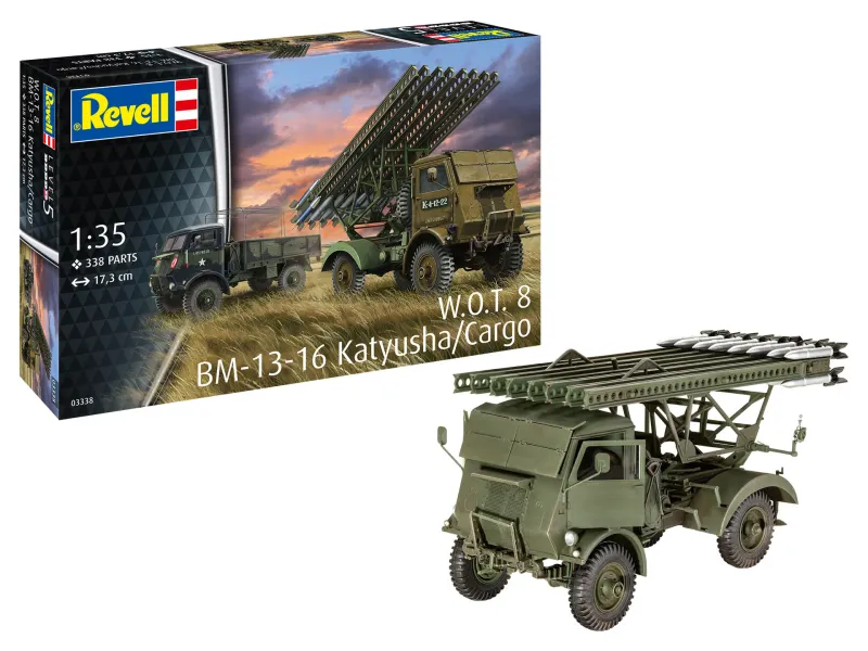 Revell 03338 BM-13-16 on W.O.T. 8 chassis 1:35 Scale Plastic Model Kit