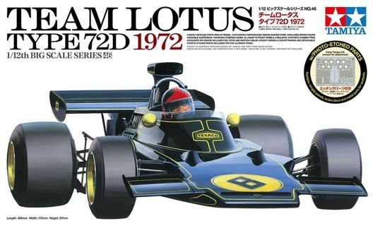 Tamiya 12046 Team Lotus Type 72D 1972 Formula 1 Car 1:12 Scale Plastic Model Kit