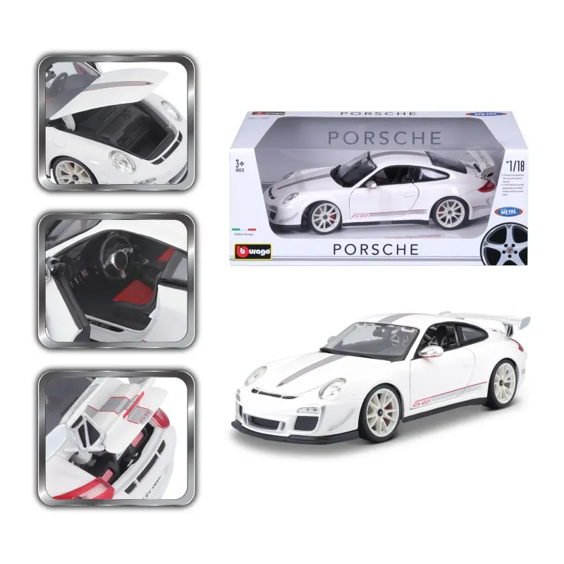 Bburago 18-11036 Porsche GT3 RS 4.0 - White 1:18 Scale Diecast Model