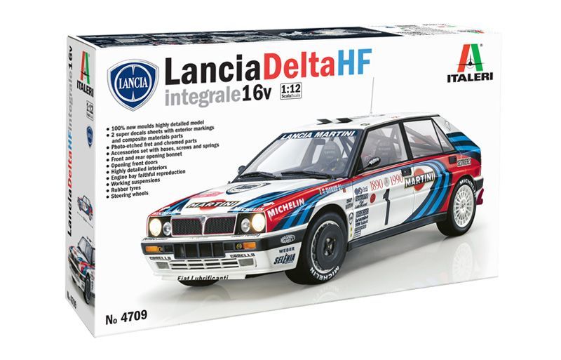 Italeri 4709 Lancia Delta HF integrale 16v 1:12 Scale Plastic Model Kit