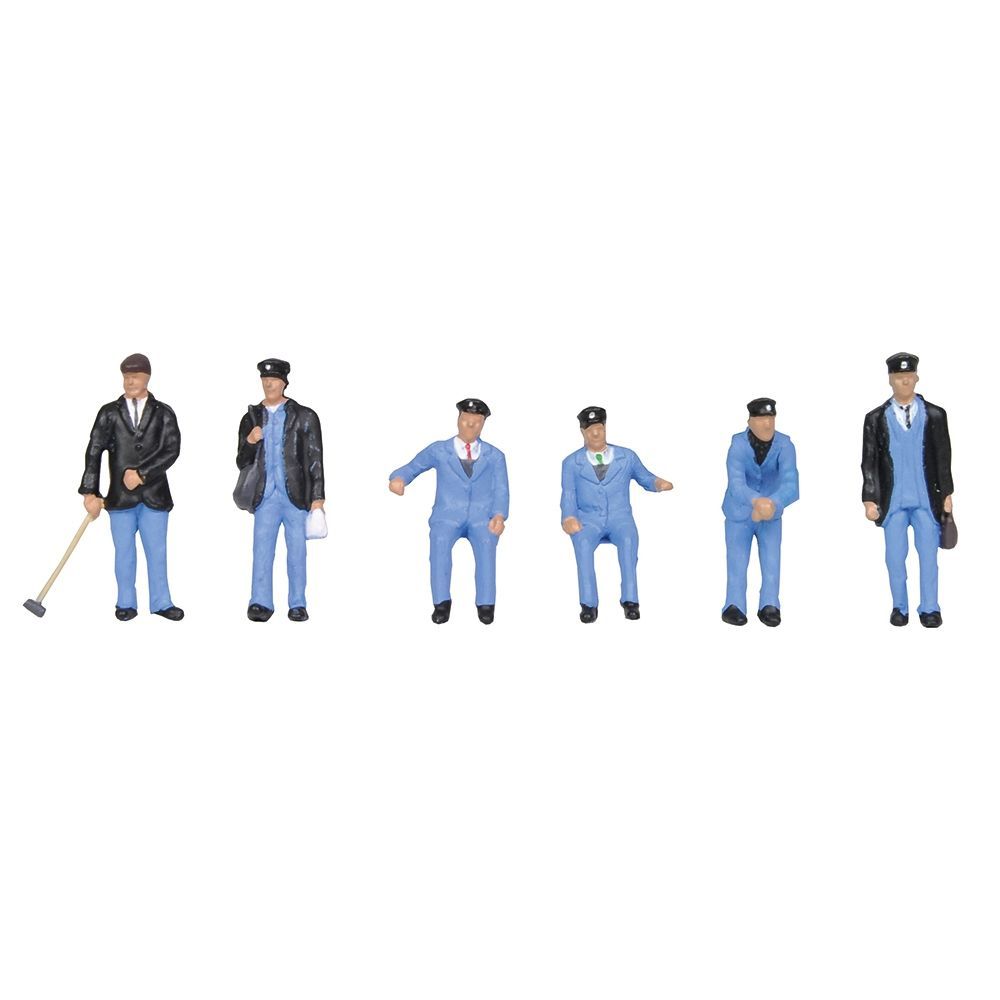 Bachmann 36-407 1950s Train Crew Figures x 6 OO/HO Gauge