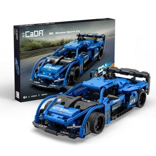 CaDA C52023W 1:18 Scale Shadow Pull-Back Sports Car - 380 pcs Plastic Brick Construction Kit