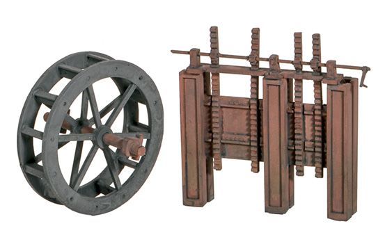 Wills Kits SS84 Water Wheel and Sluice Gates Kit OO/HO Gauge