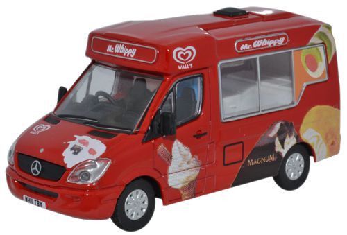 Oxford Diecast Whitby Mondial Mercedes Ice Cream Van Walls Ice Cream (76WM001) 1:76 (OO) Scale Model