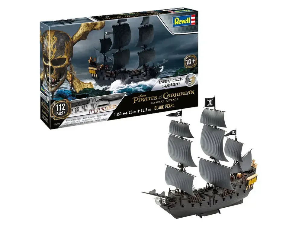Revell 05499 Pirates of the Caribbean Black Pearl Easy Click System 1:150 Scale Plastic Model Kit