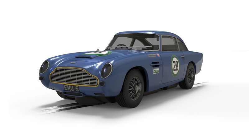 Scalextric C4599 Aston Martin DB5 - Blue / Yellow - Historic GT Racing Slot Car