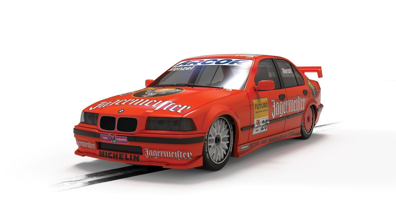 Scalextric C4624 BMW 320i - STW 1996 - Jagermeister Slot Car