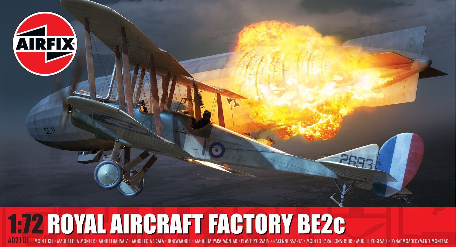 Airfix A02101 Royal Aircraft Factory BE2c 1:72 Scale Plastic Model Kit