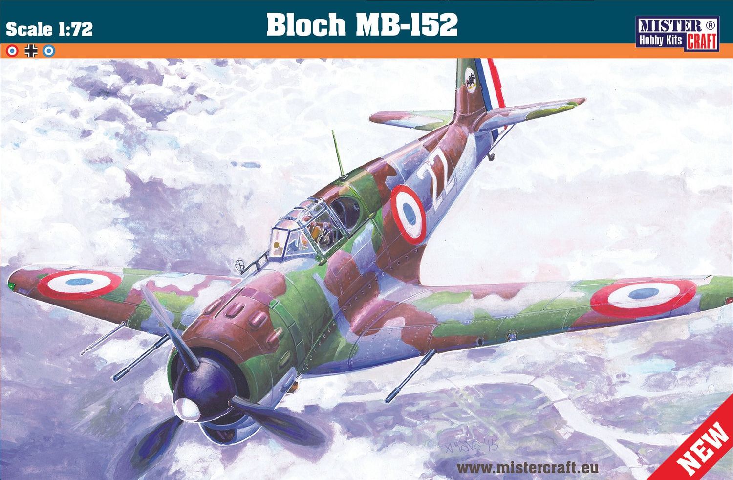 MisterCraft D-219 Bloch MB-152  1:72 Scale Plastic Model Kit