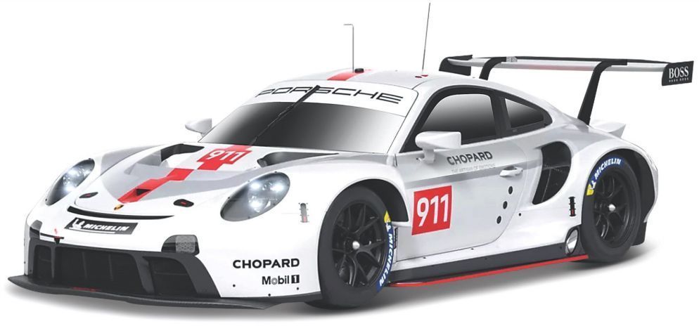 Bburago 18-28013 Porsche 911 RSR GT #911 White/Grey/Red  1:24 Scale Diecast Model