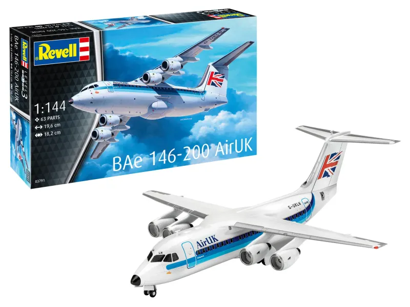 Revell 03791 BAe 146-200 1:144 Scale Plastic Model Kit