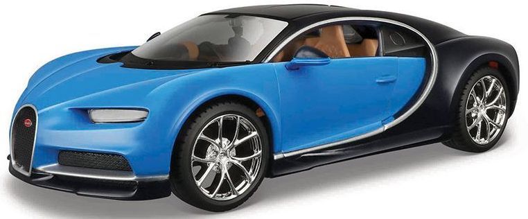 Maisto 39514 Bugatti Chiron Blue/Black Assembly Line 1:24 Scale Car Diecast Kit