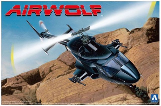 Aoshima 06352 Airwolf Helicopter 1:48 Scale Plastic Model Kit