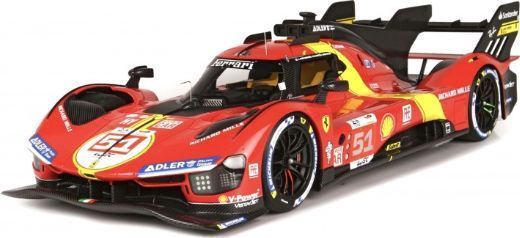 Bburago 18-26309 Ferrari 499P #51 Calado/Giovinazzi/Pier Guidi Winner 24H Le Mans 2023 1:24 Scale Diecast Model