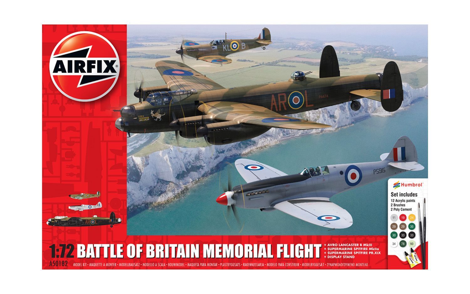 Airfix A50182 Battle of Britain Memorial Flight Gift Set 1:72 Scale Plastic Model Kit
