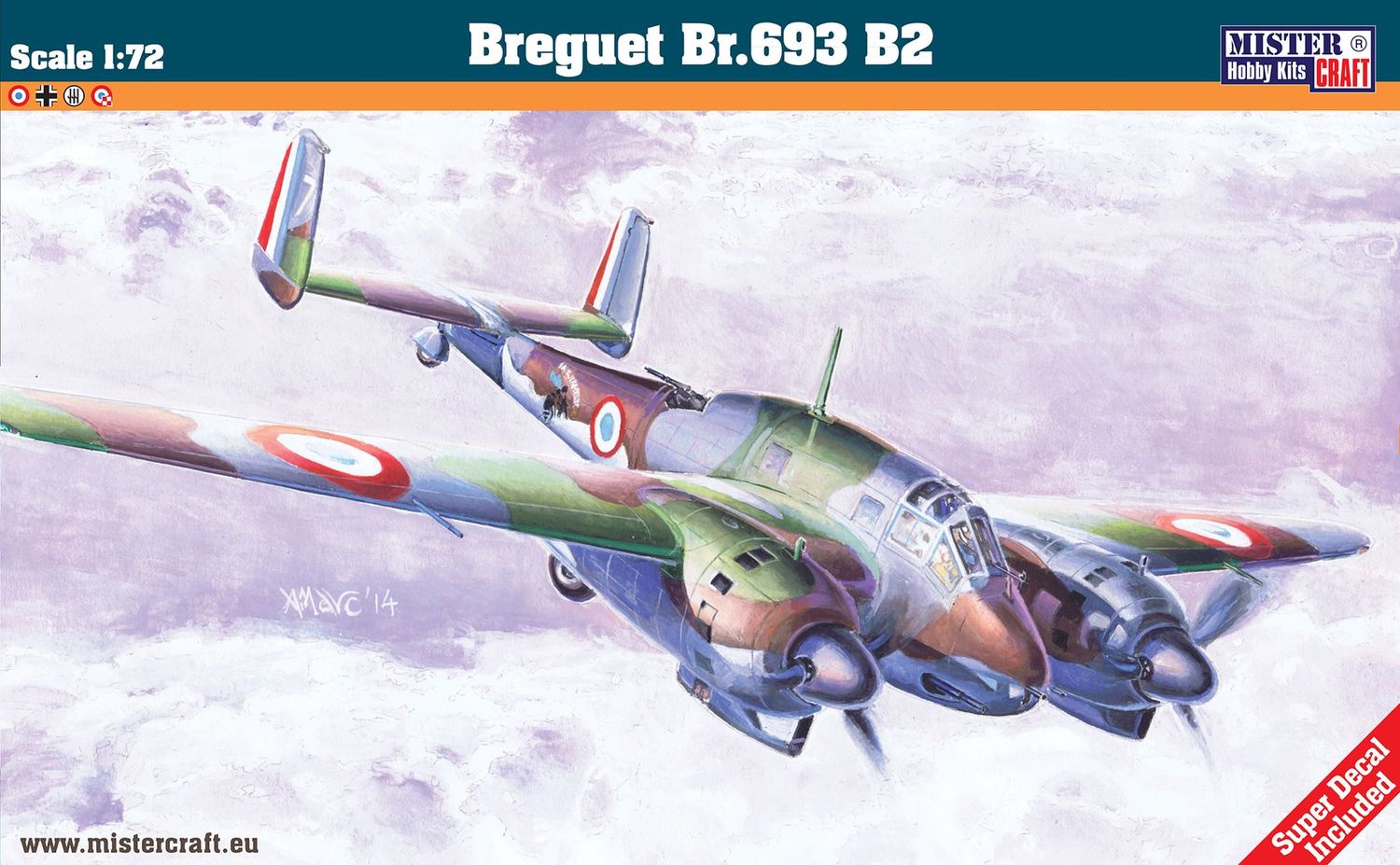 MisterCraft E-39 Breguet Br.693 B2 1:48 Scale Plastic Model Kit