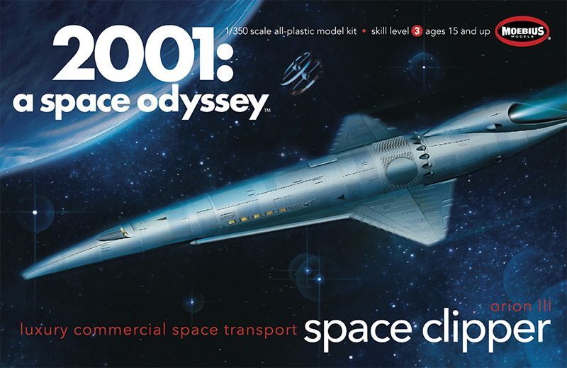 Moebius Models 2001-12 2001 A Space Odyssey Space Clipper Orion 1:350 Scale Plastic Model Kit