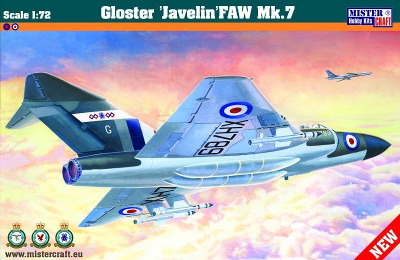 MisterCraft D-26 Gloster Javelin FAW Mk.7 1:72 Scale Plastic Model Kit