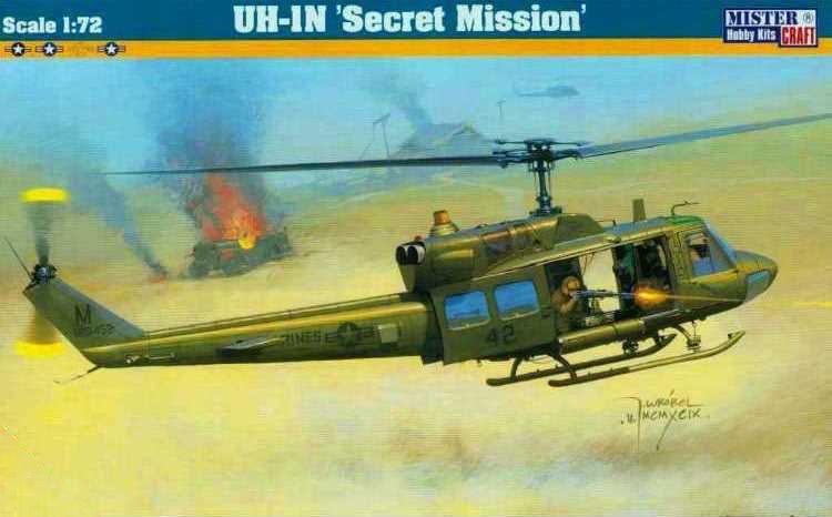 MisterCraft D-55 UH-1 N Secret Mission 1:72 Scale Plastic Model Kit