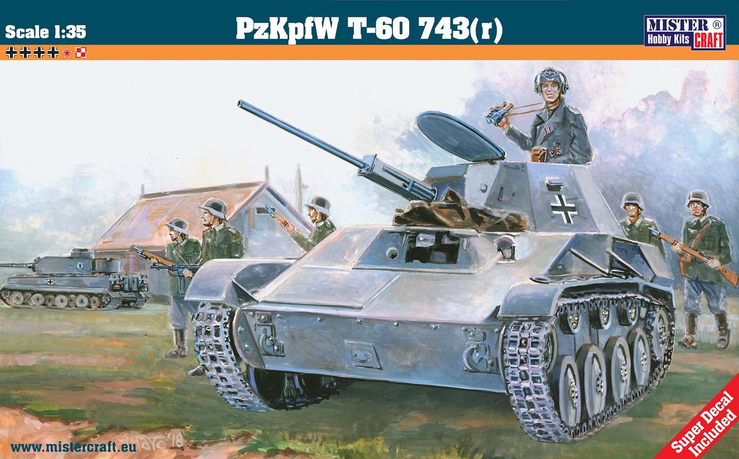 MisterCraft E-03 PzKpfW T-60 743 1:35 Scale Plastic Model Kit