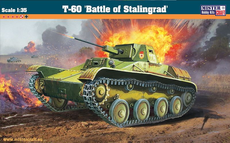MisterCraft E-04 T-60 Battle of Stalingrad 1:35 Scale Plastic Model Kit