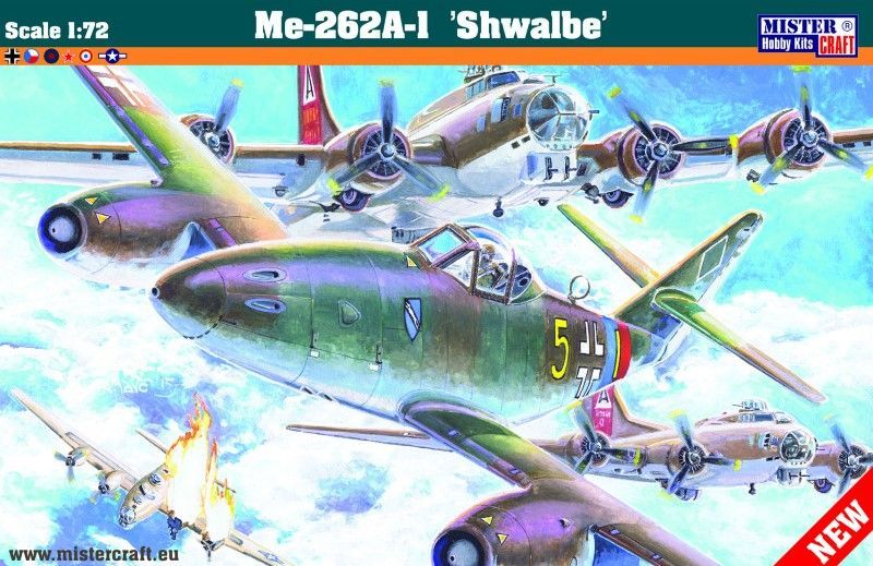 MisterCraft E-60 Me-262-1a Schwalbe 1:72 Scale Plastic Model Kit