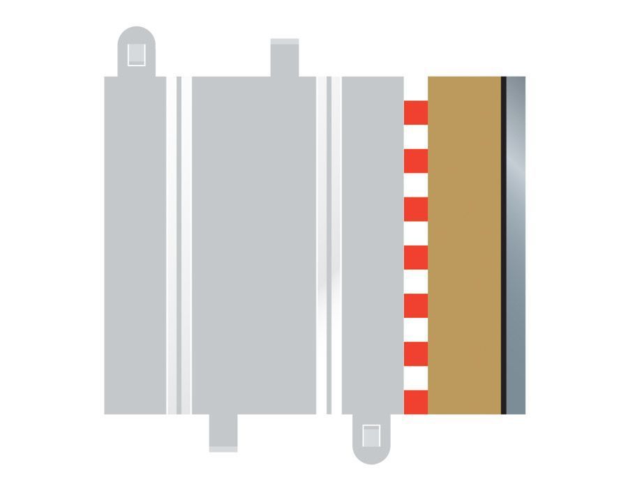 Scalextric C8223 Half Straight Borders 175mm x 4