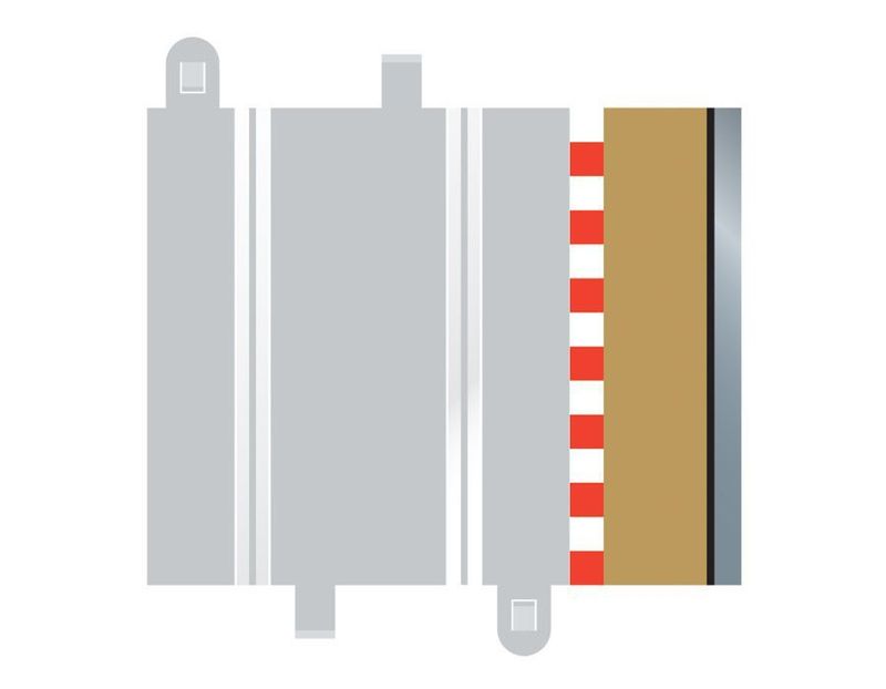 Scalextric C8223 Half Straight Borders 175mm x 4