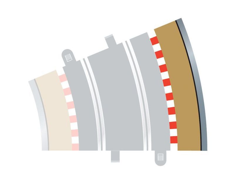 Scalextric C8224 Radius 3 Curve Outer Borders 22.5° x 4