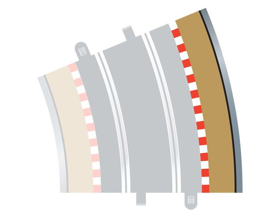 Scalextric C8238 Radius 4 Curve Outer Borders 22.5° x 4