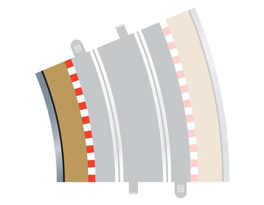 Scalextric C8282 Radius 4 Curve Inner Borders 22.5° x 4