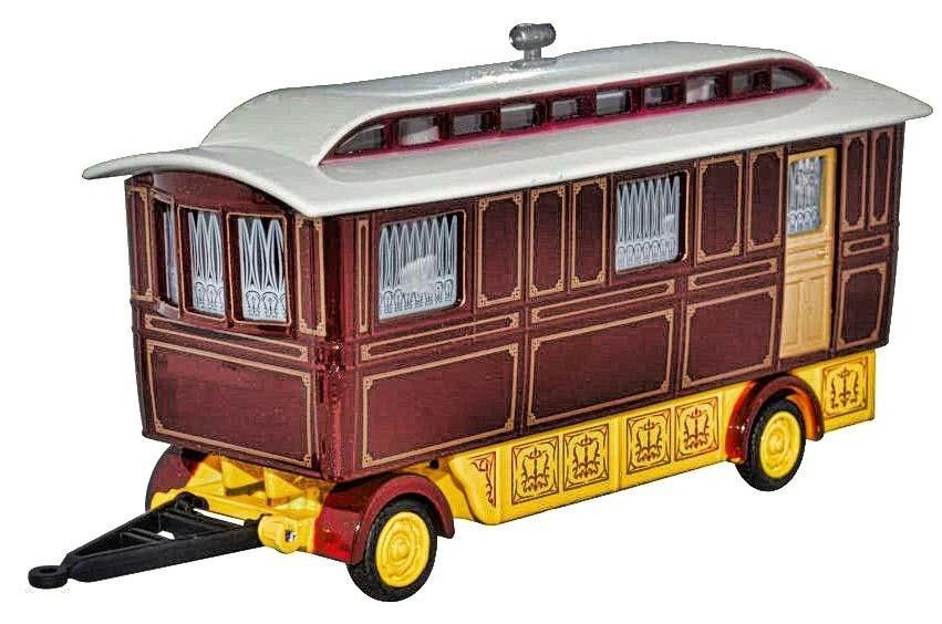 Oxford Diecast Showmans Caravan Maroon (76SCV001) 1:76 (OO) Scale Model