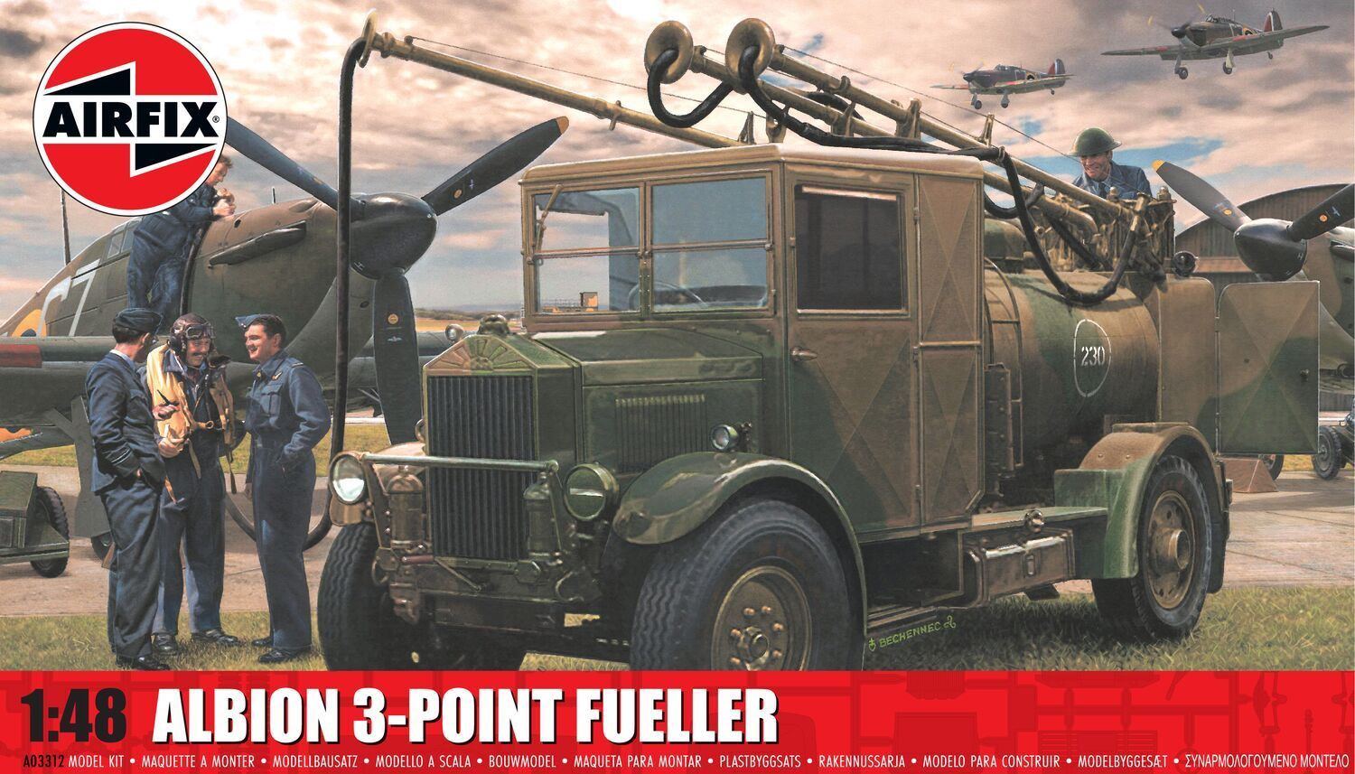 Airfix A03312 Albion 3-Point Fueller 1:48 Scale Plastic Model Kit