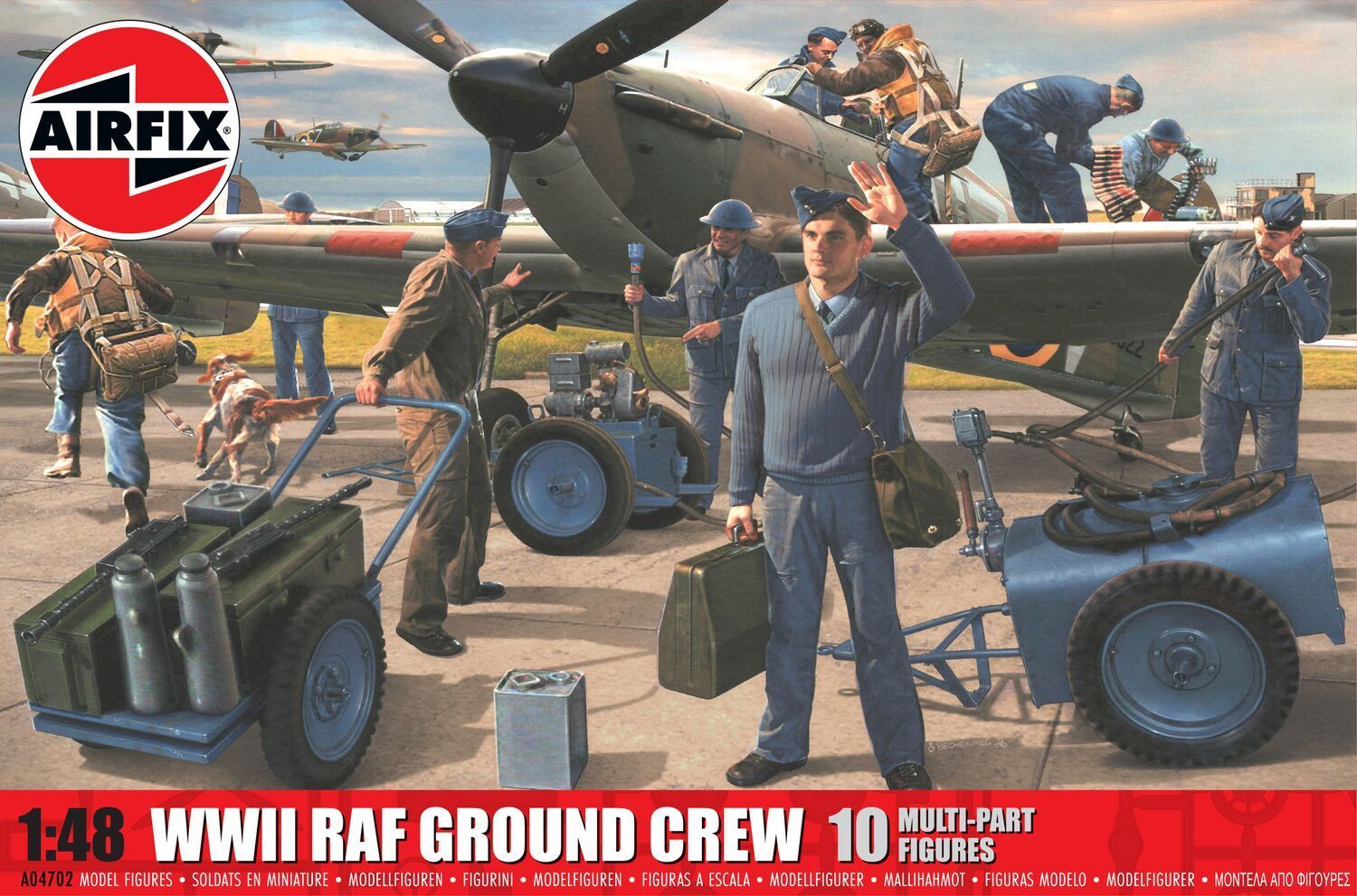 Airfix A04702 WWII RAF Ground Crew 1:48 Scale Plastic Model Kit