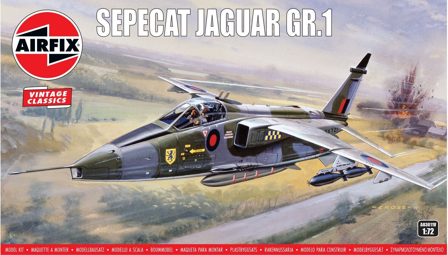 Airfix A03011V SEPECAT Jaguar GR.1 1:72 Scale Plastic Model Kit