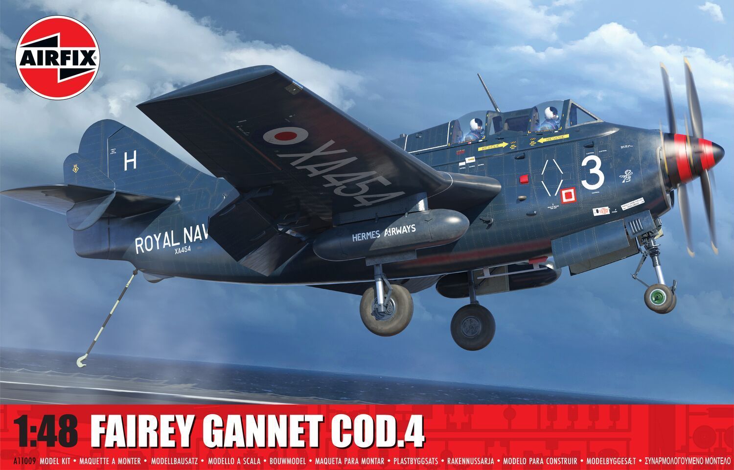 Airfix A11009 Fairey Gannet COD.4 1:48 Scale Plastic Model Kit