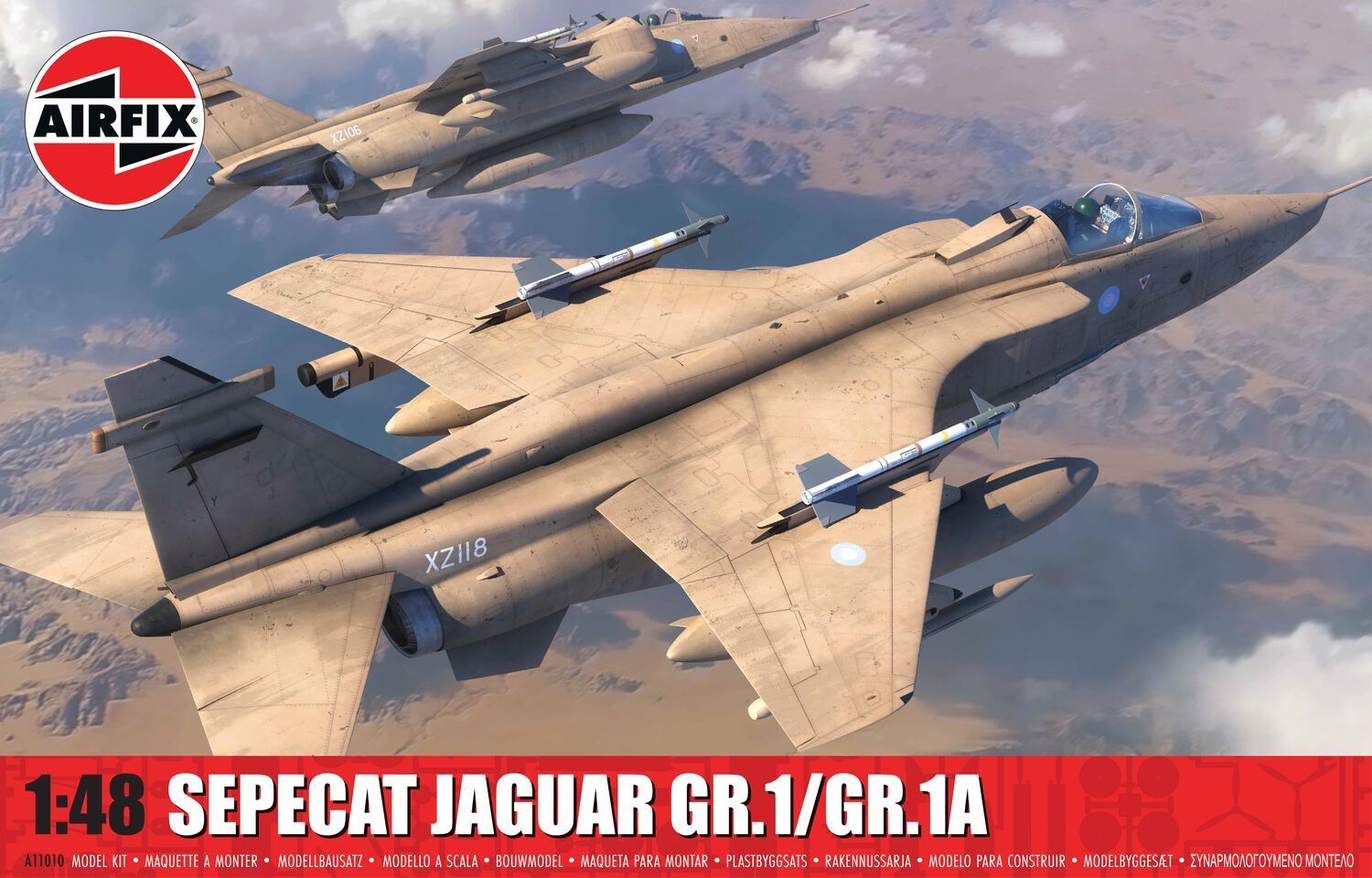 Airfix A11010 SEPECAT Jaguar GR.1/GR.1A 1:48 Scale Plastic Model Kit