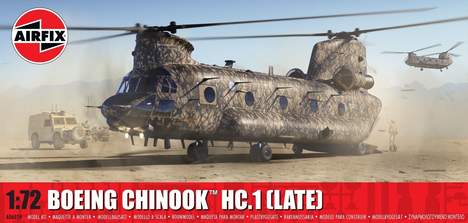 Airfix A06024 Boeing Chinook HC.1 (Late) 1:72 Scale Plastic Model Kit