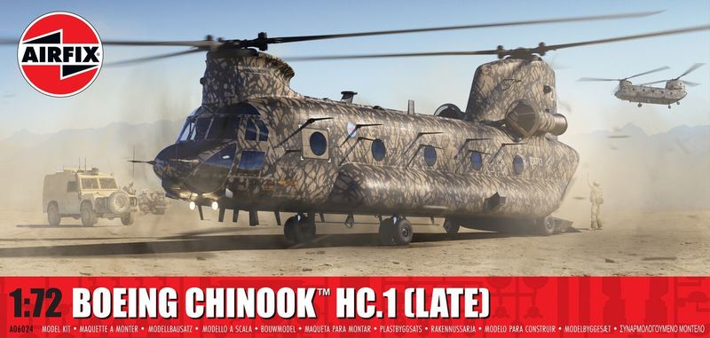 Airfix A06024 Boeing Chinook HC.1 (Late) 1:72 Scale Plastic Model Kit