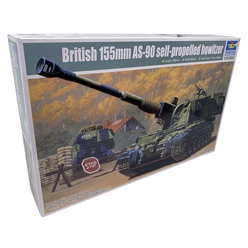 Trumpeter 00324 British Army AS-90 155mm SP Howitzer 1:35 Scale Plastic Model Kit